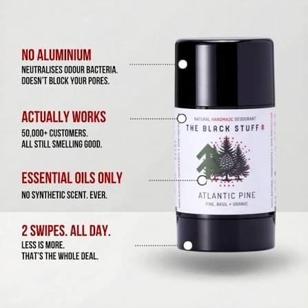 The Black Stuff Atlantic Pine Natural Deodorant