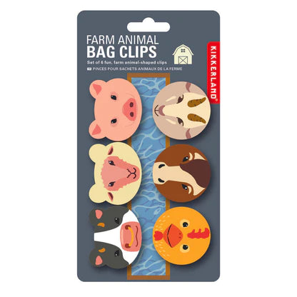 Fab Gifts | Kikkerland Farm Animal Bag Clips by Weirs of Baggot Street