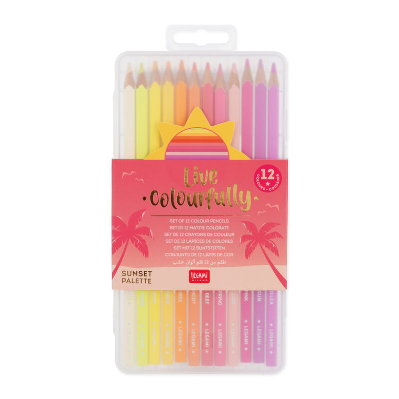 Back to School | Legami Set Of 12 Colouring Pencils Sunset Palette by Weirs of Baggot Street