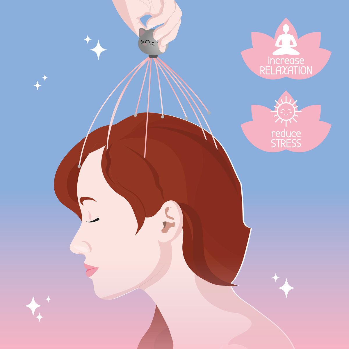 Beauty | Legami Peace Of Mind Head Massager Kitty by Weirs of Baggot Street