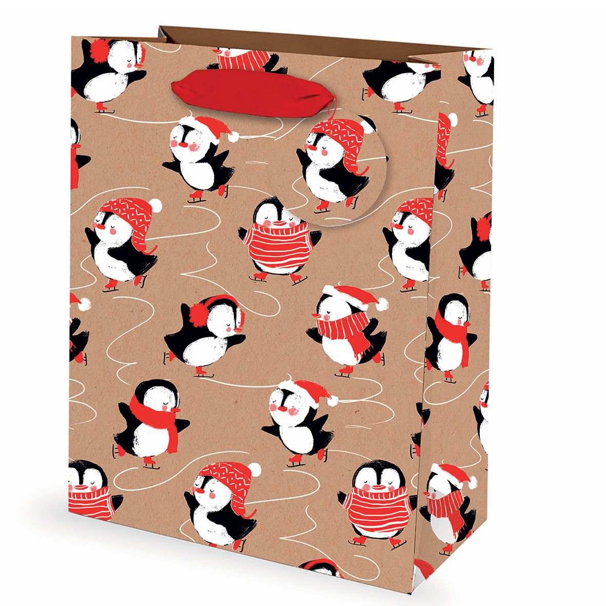 Christmas Gift Bag | Large Penguin Craft by Weirs of Baggot Street