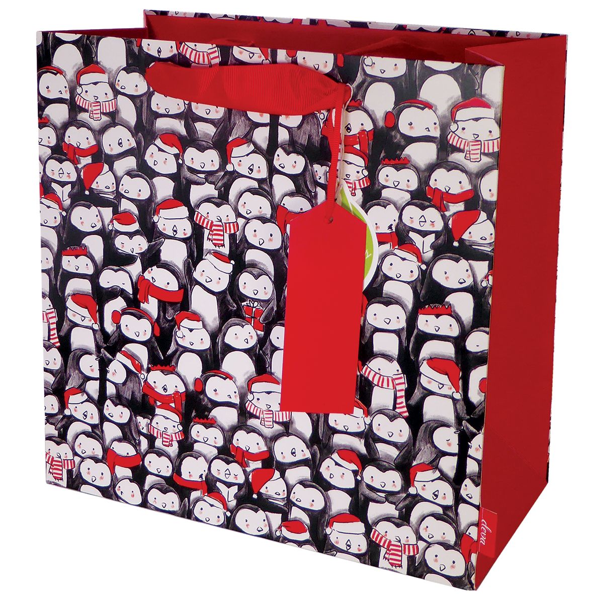 Christmas Gift Bag | Large Square Penguin Party by Weirs of Baggot Street
