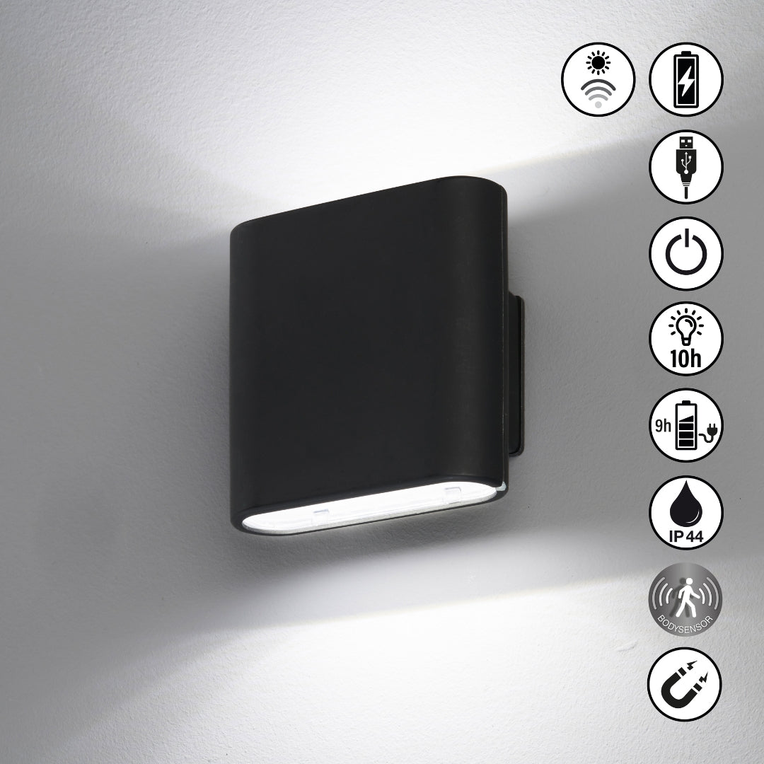 Clever Gadgets FH Lighting Outdoor LED Wall Light Sand Black by Weirs of Baggot Street