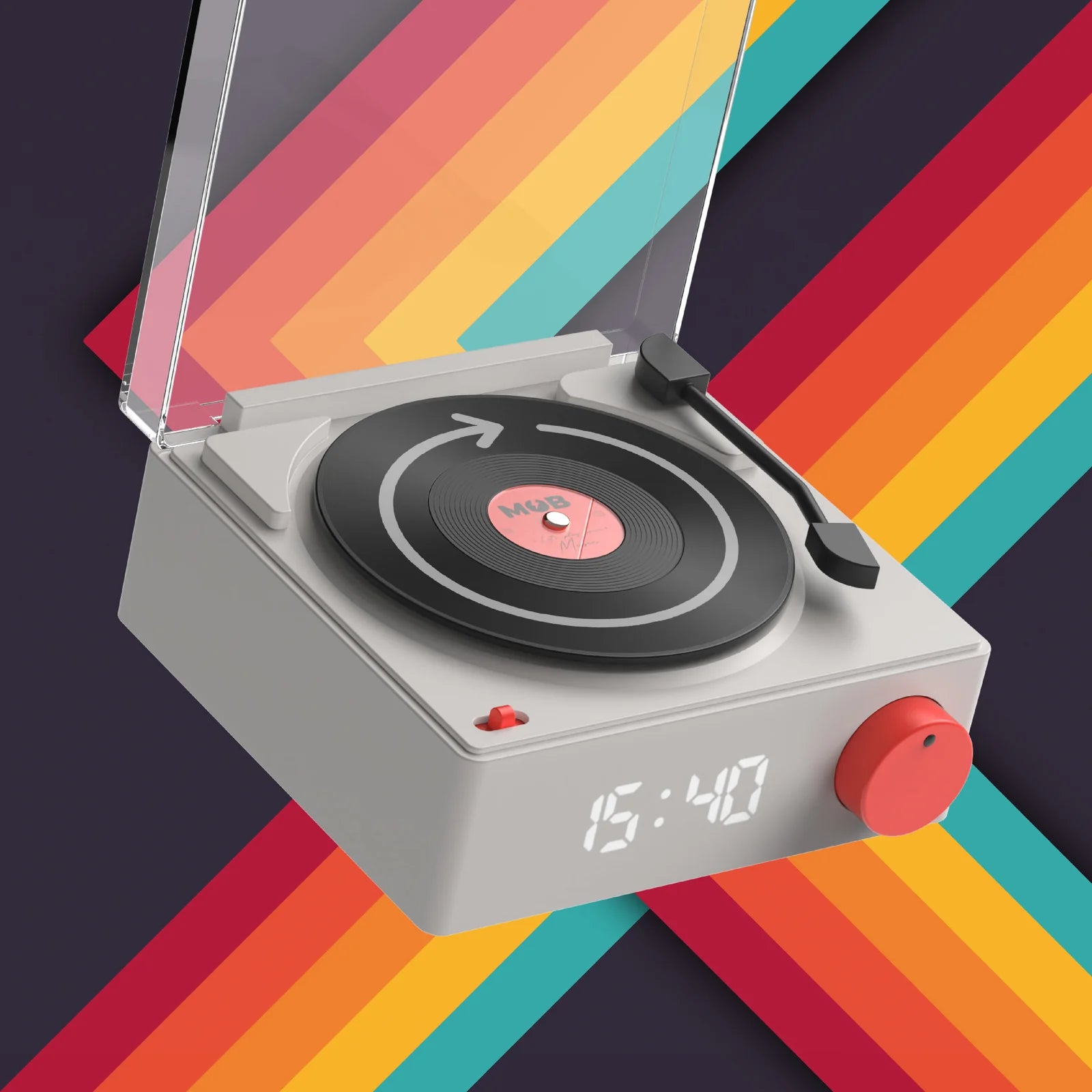Clever Gadgets | MOB Vintage Record Player - Speaker & Alarm Clock by Weirs of Baggot Street