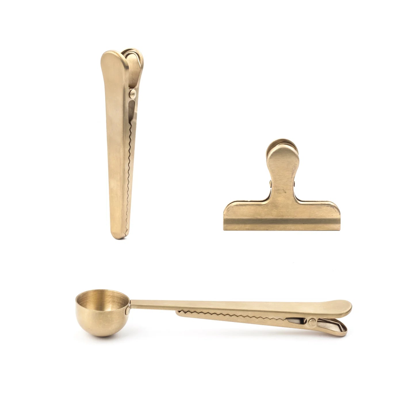 Fab Gifts | Kikkerland Brass Kitchen Clips by Weirs of Baggot Street