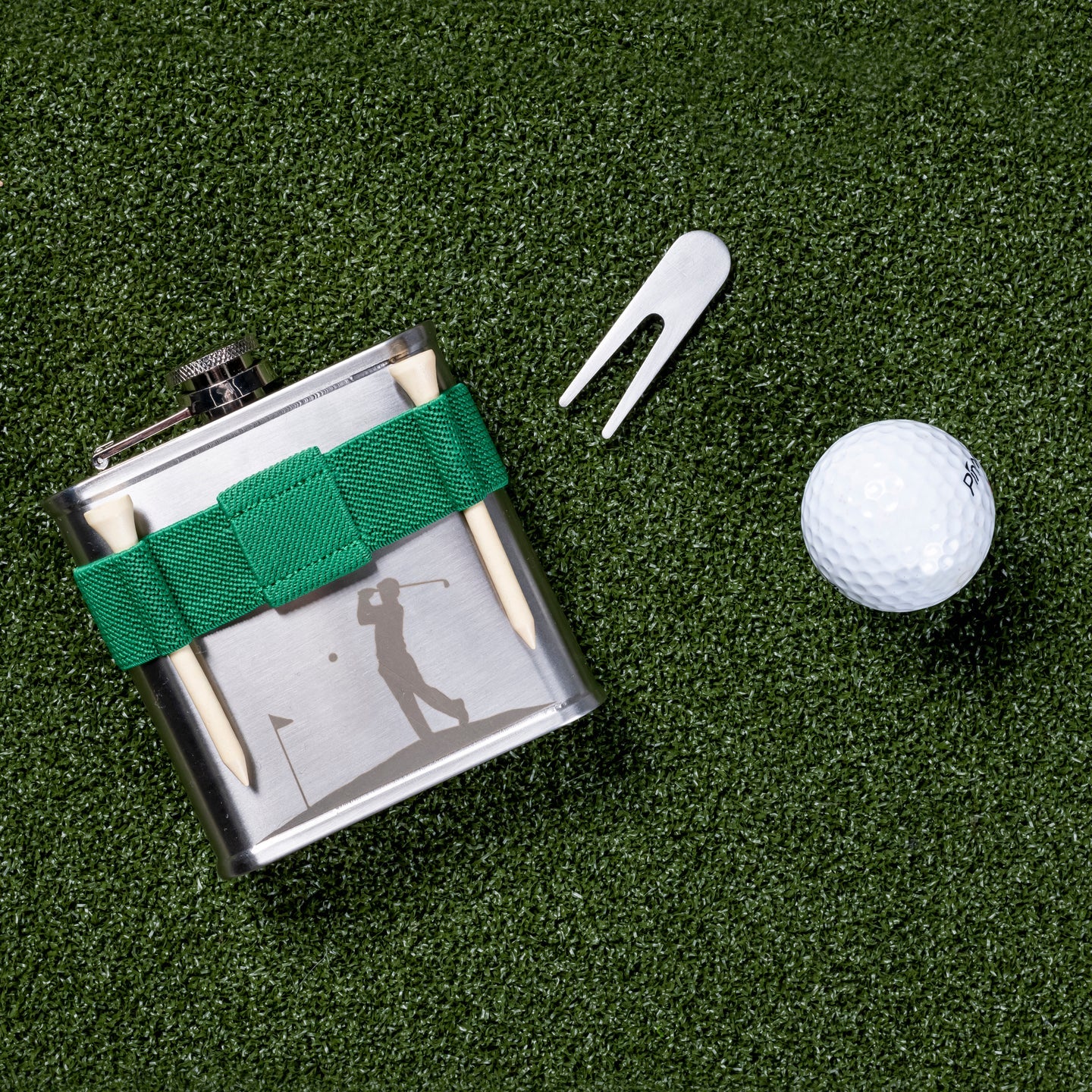 Fab Gifts | Kikkerland Golf Flask by Weirs of Baggot Street