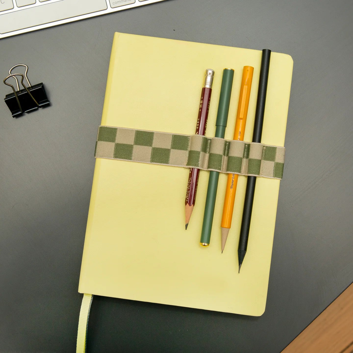 Fab Gifts | Kikkerland Green Pen Holder Book Band by Weirs of Baggot Street