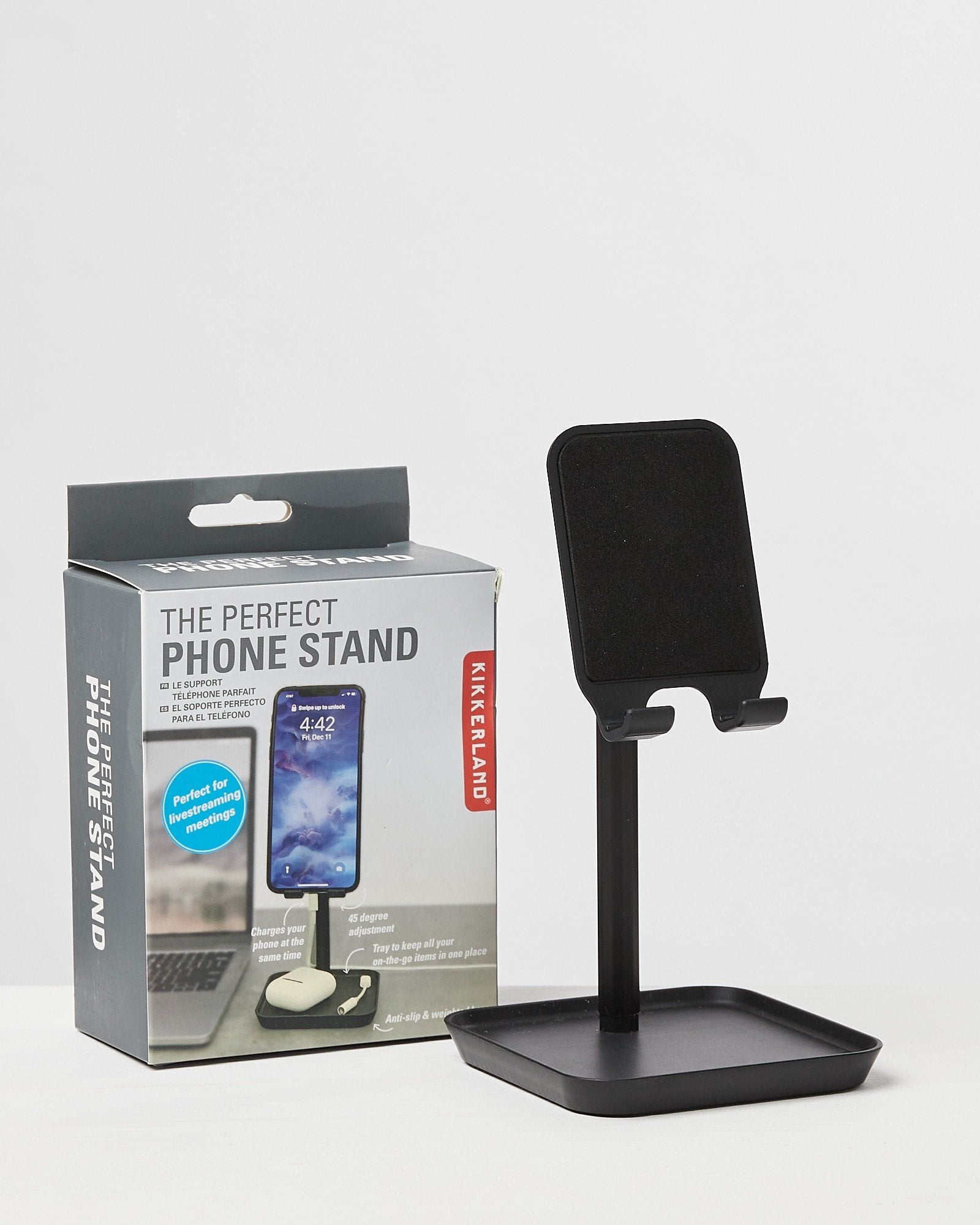 Fab Gifts | Kikkerland The Perfect Phone Stand - Black by Weirs of Baggot Street