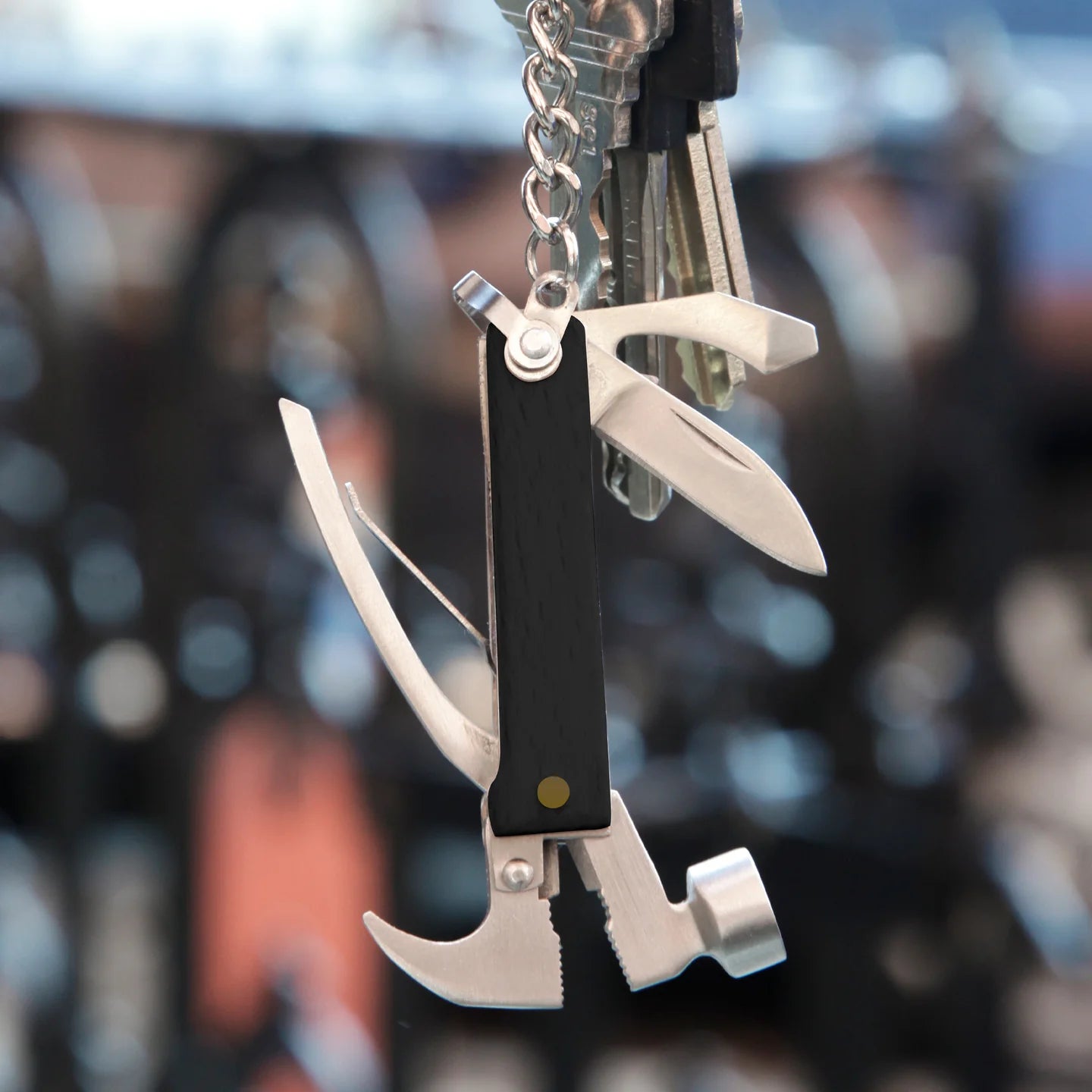 Fab Gifts | Kikkerland Wood Mini Hammer Tool Black by Weirs of Baggot Street