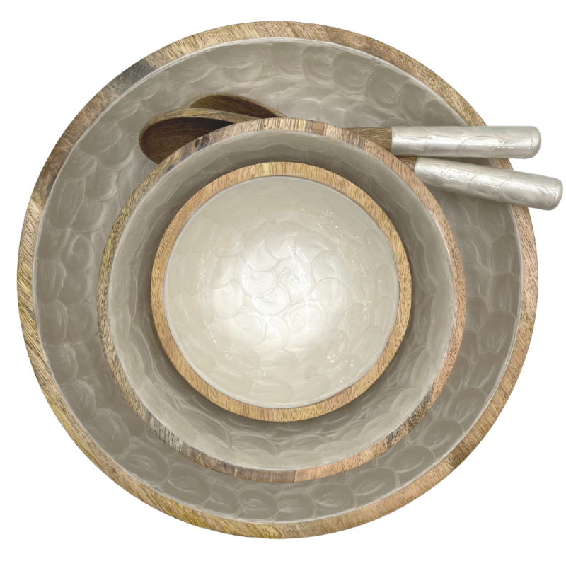 Fab Gifts | byroom mango wood white pearl by Weirs Gifts