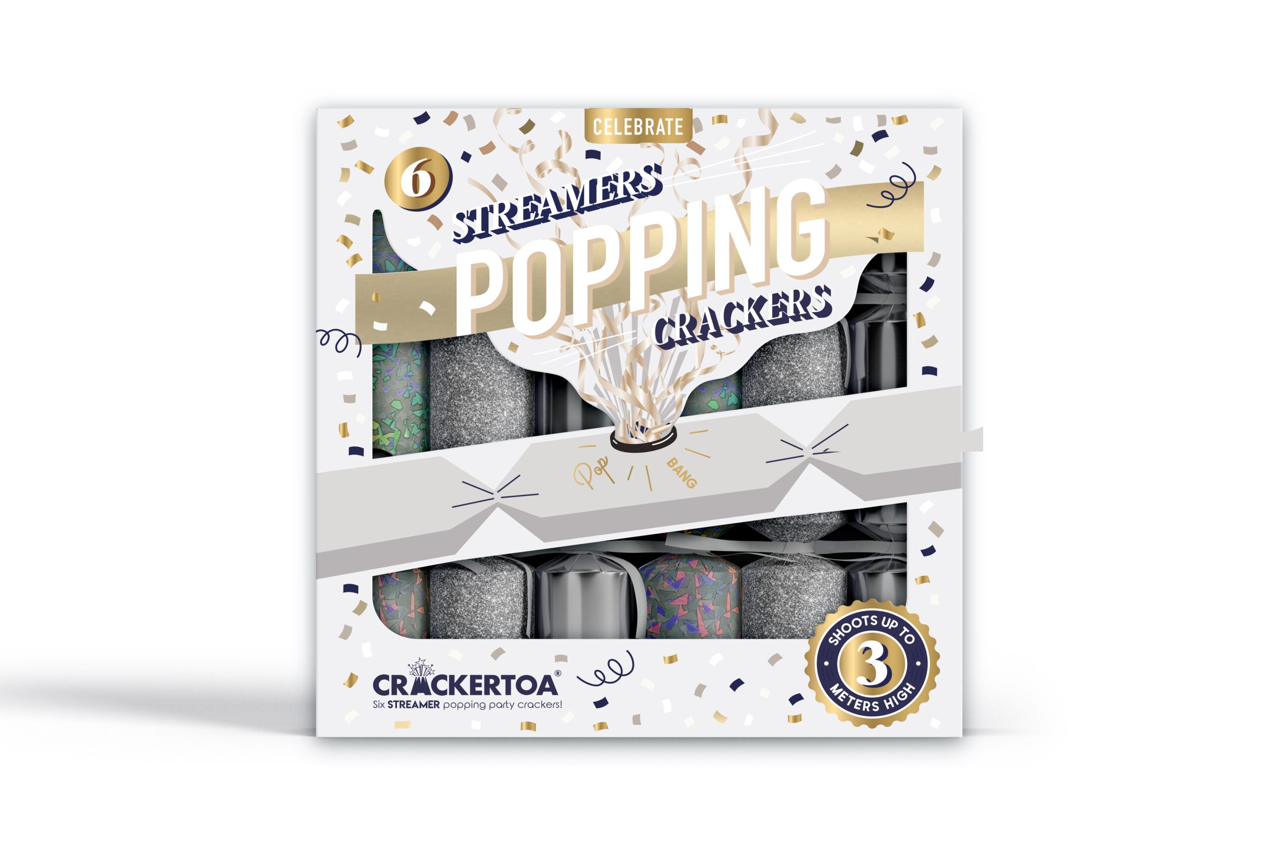 Fabulous Gifts Christmas Crackers Holly & Ivy Crackertoa Crackers Silver Bedazzled by Weirs of Baggot Street