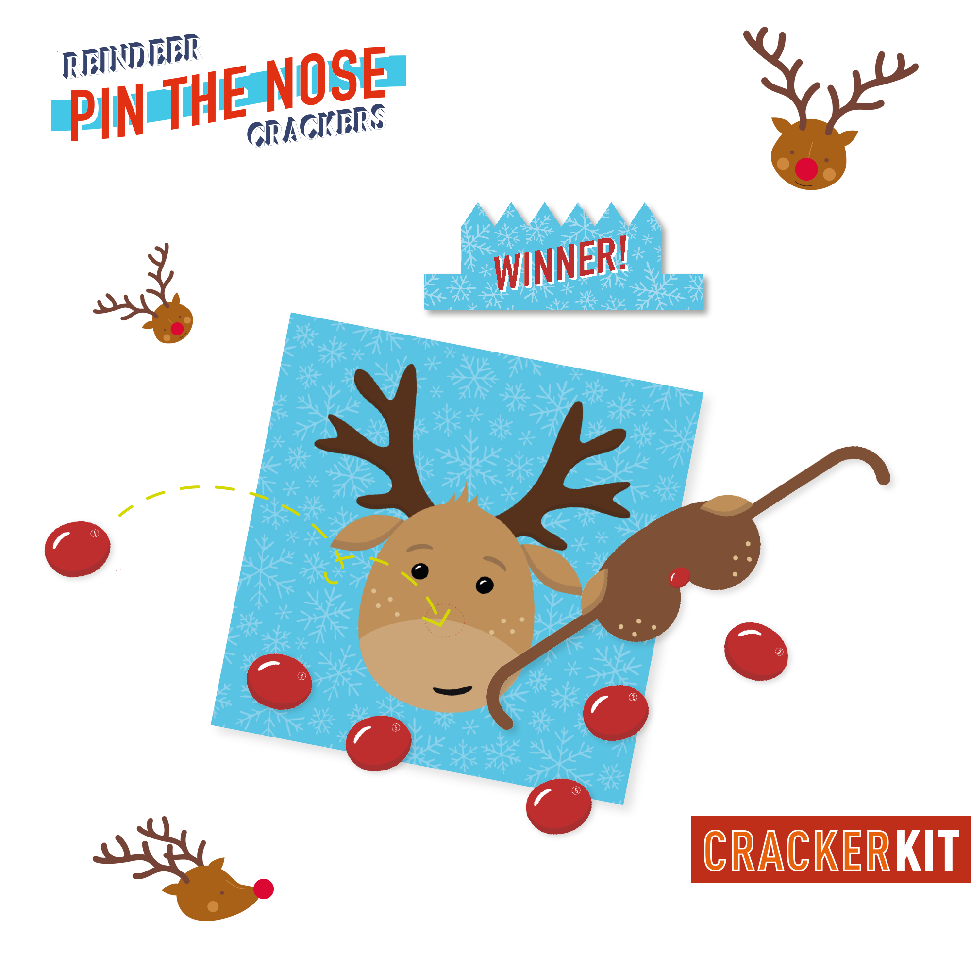 Fabulous Gifts Christmas Crackers Holly & Ivy Games Crackers Pin The Nose by Weirs of Baggot Street