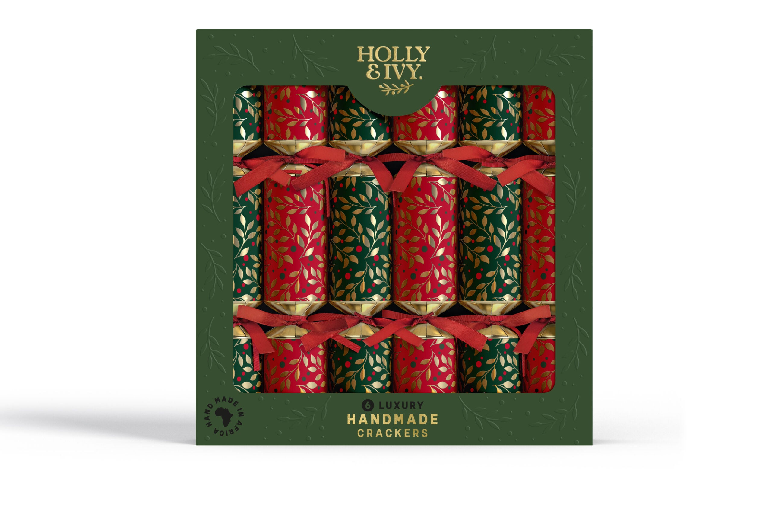 Fabulous Gifts Christmas Crackers Holly & Ivy Luxury Crackers Traditional Foliage by Weirs of Baggot Street