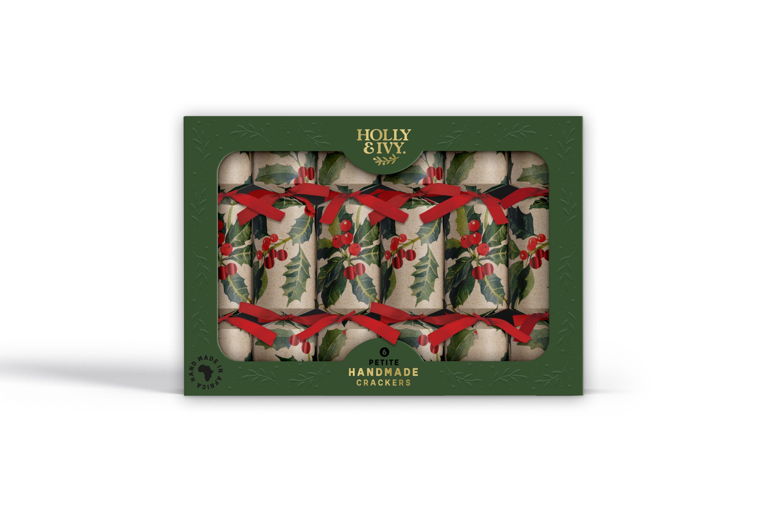 Fabulous Gifts Christmas Crackers Holly & Ivy Petite Crackers Kraft Holly by Weirs of Baggot Street