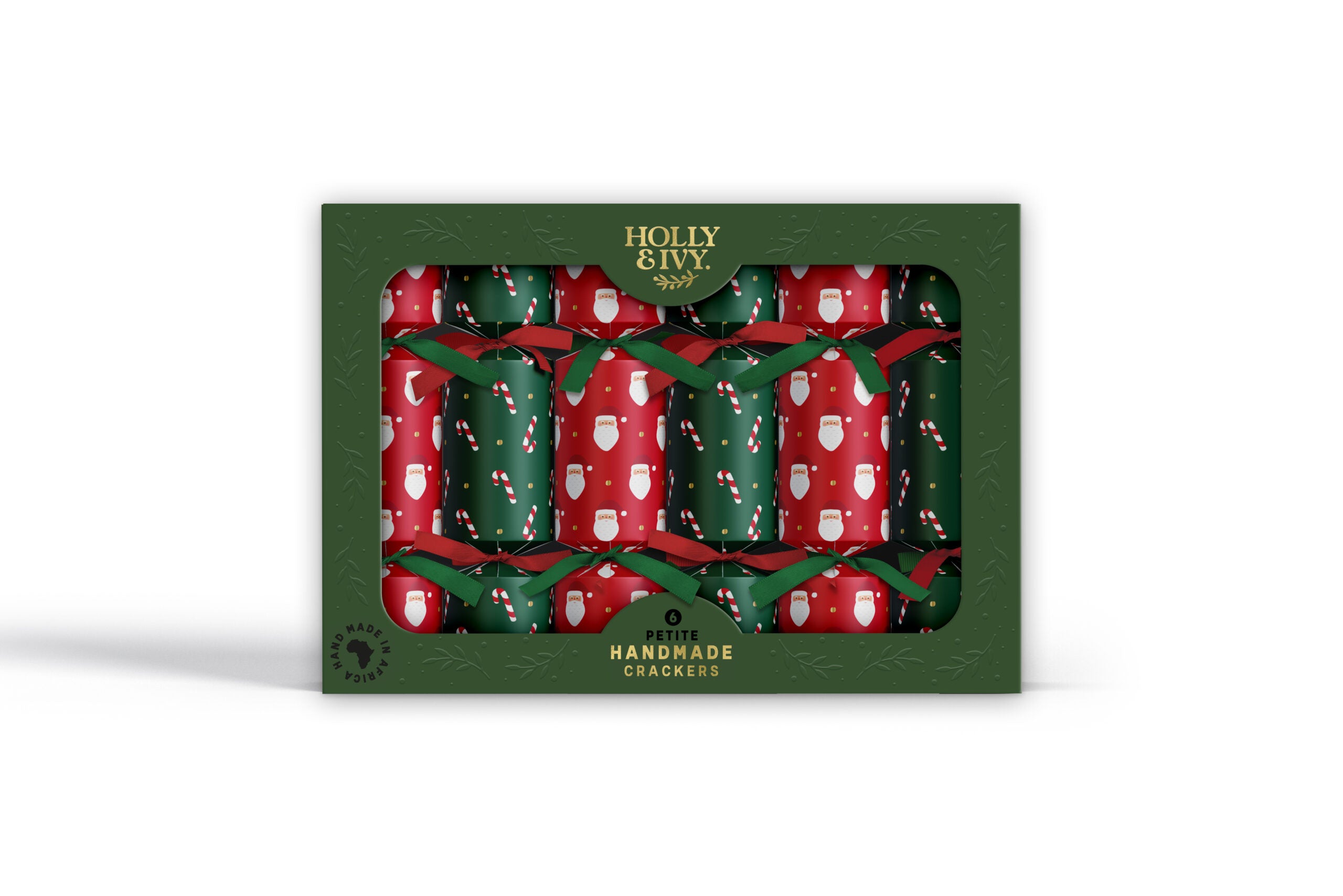 Fabulous Gifts Christmas Crackers Holly & Ivy Petite Crackers Santa Candy Cane by Weirs of Baggot Street