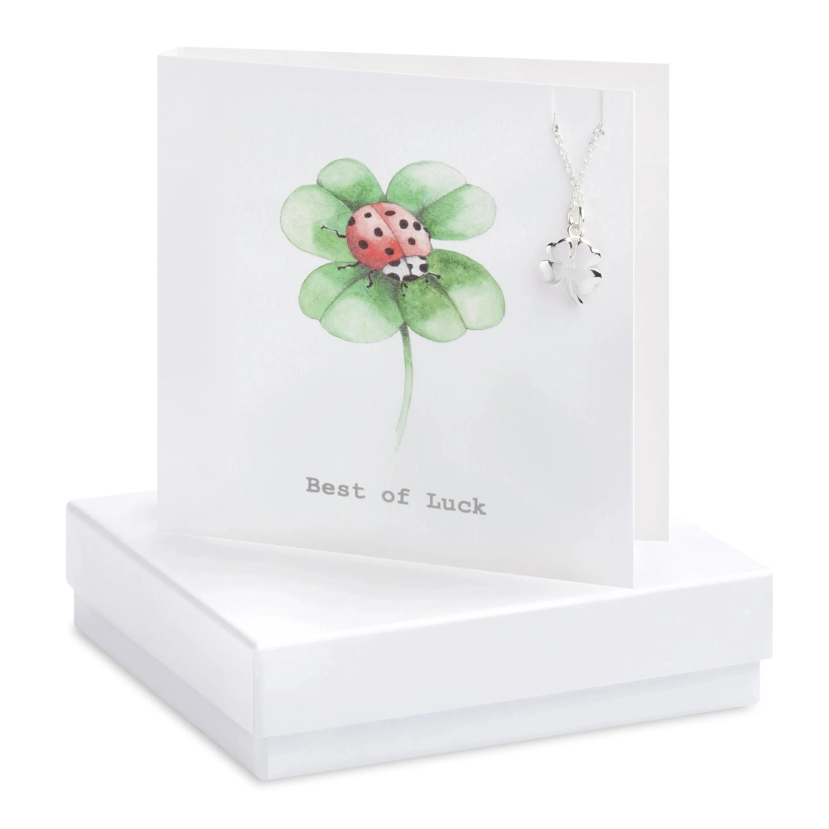 Fabulous Gifts Crumble & Core Box Clover Necklace Card by Weirs of Baggot Street