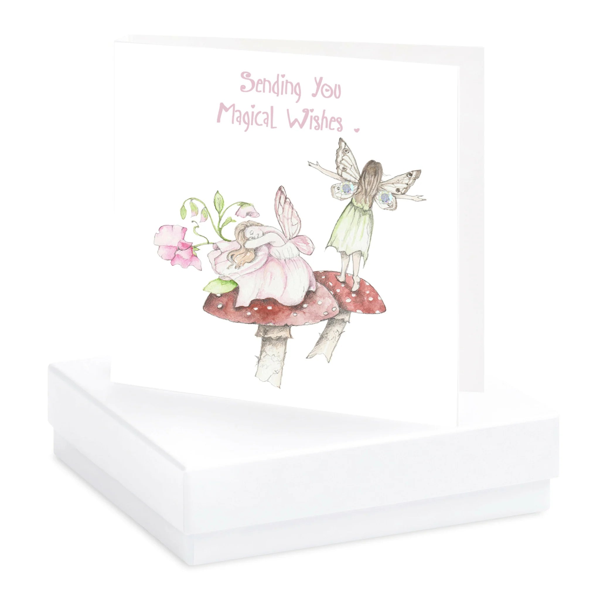 Fabulous Gifts Crumble & Core Box Toadstool Fairies Earring Card by Weirs of Baggot Street