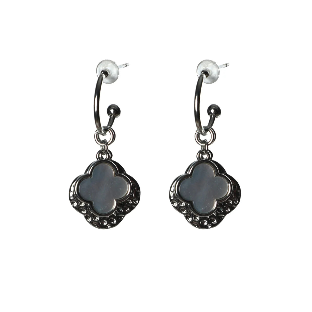 Fabulous Gifts Jewellery Earrings Double Clover White Silver by Weirs of Baggot Street