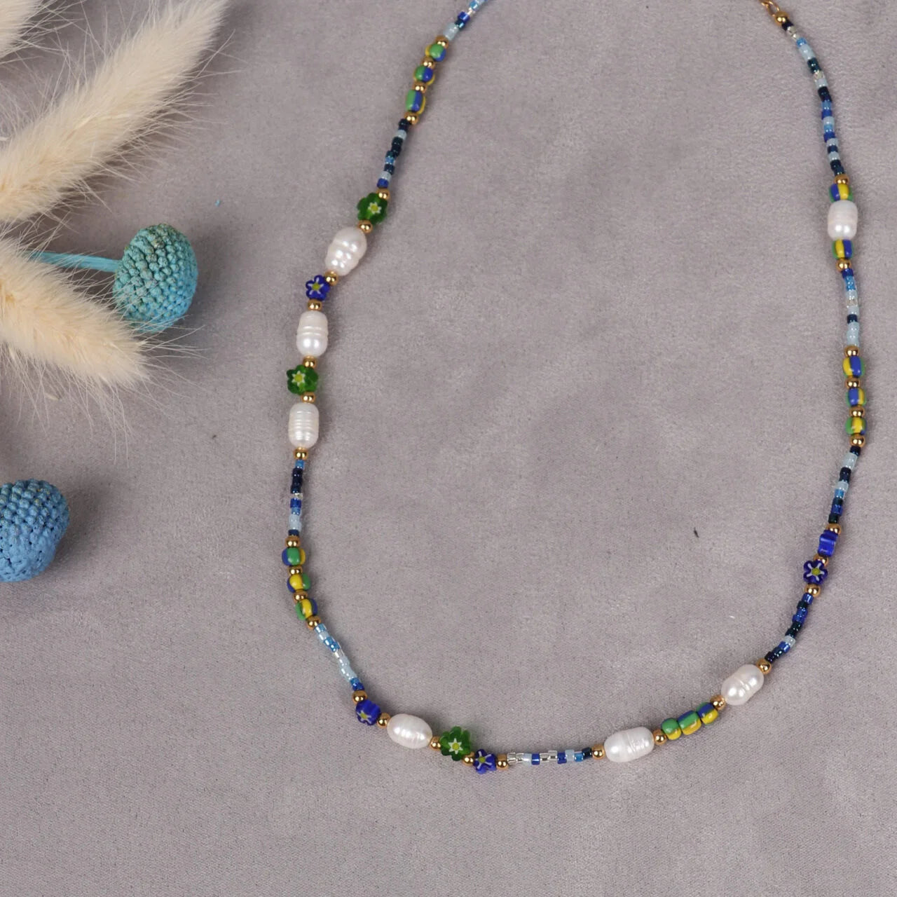 Fabulous Gifts Jewellery Necklace Japanese Seed & Camilla Beads by Weirs of Baggot Street