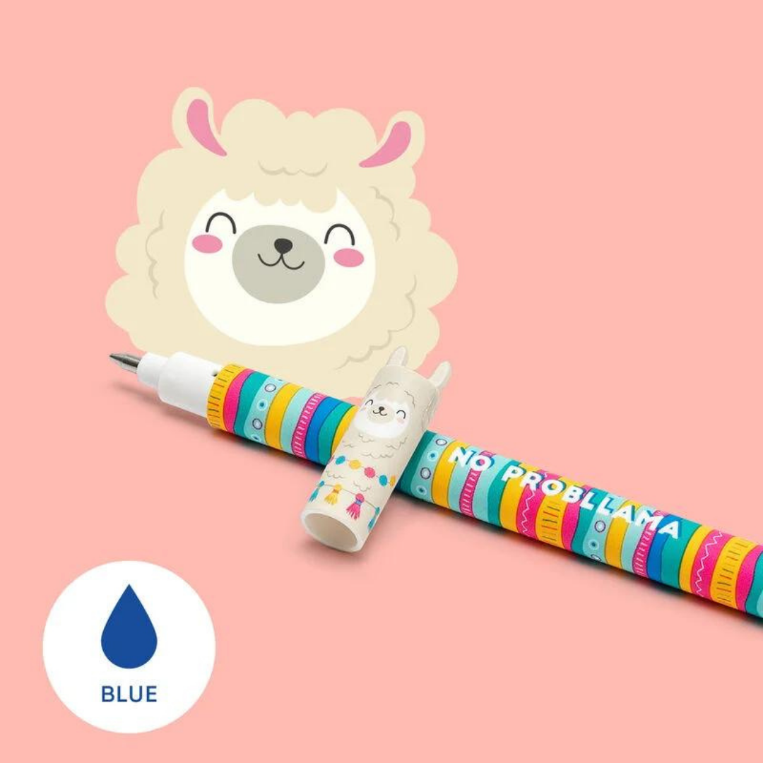 Fabulous Gifts Legami Stationery Legami Erasable Gel Pen Llama Blue by Weirs of Baggot Street