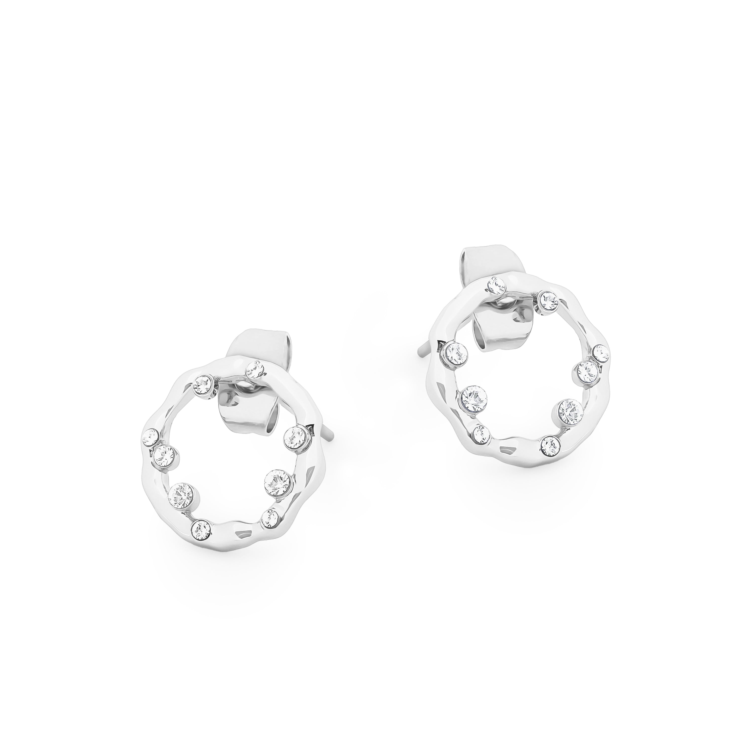 Fabulous Gifts Tipperary Crystal Circle W/Crystal Earrings Silver by Weirs of Baggot Street