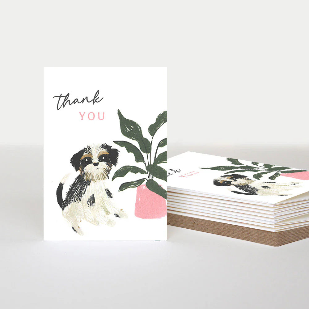 Fabulous Greeting Cards Caroline Gardener Thank You Notecards Cute Dog 10pk by Weirs of Baggot Street