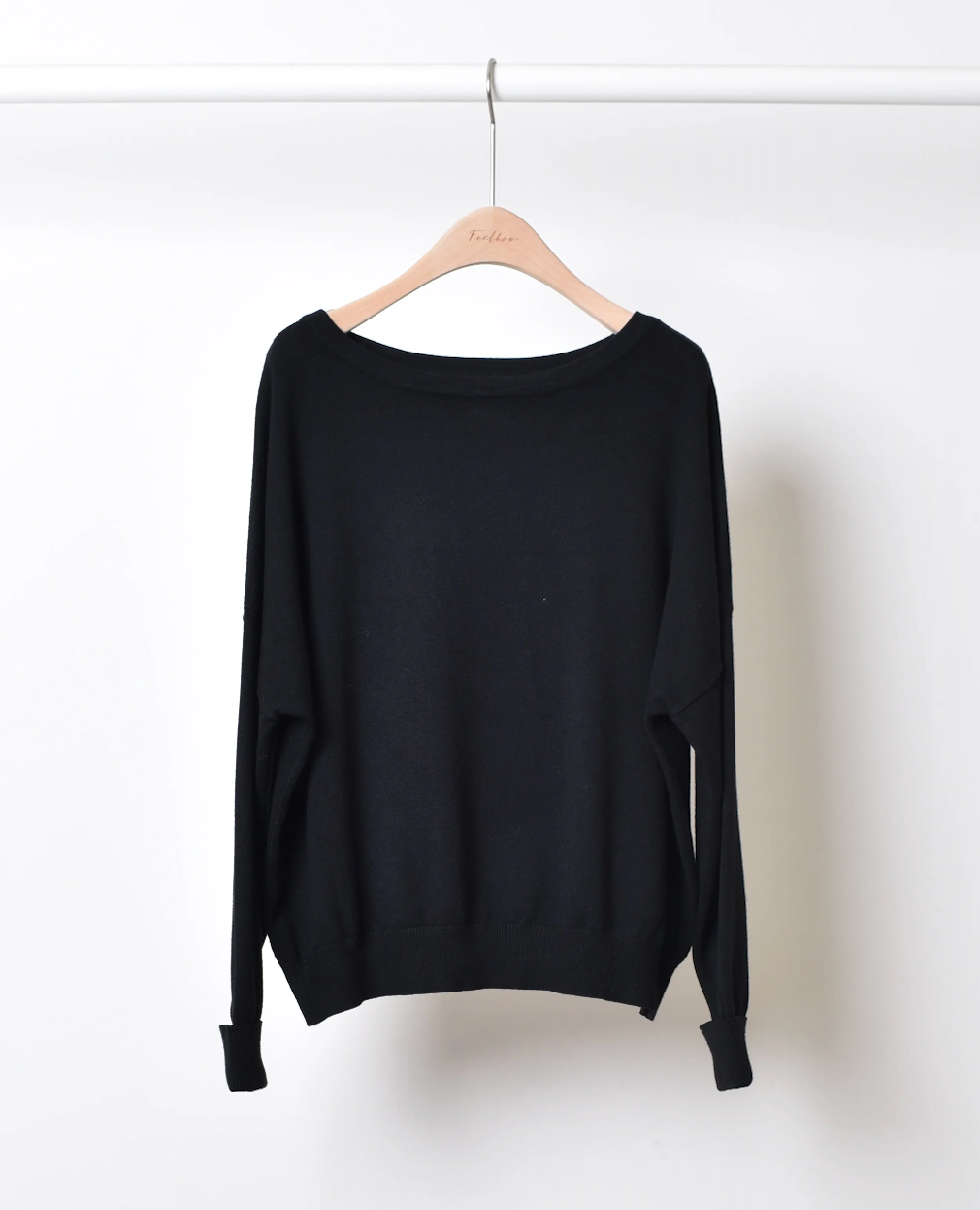 Fabulous Gifts Fashion Heavy Knit Scoop Sweater Black by Weirs of Baggot Street