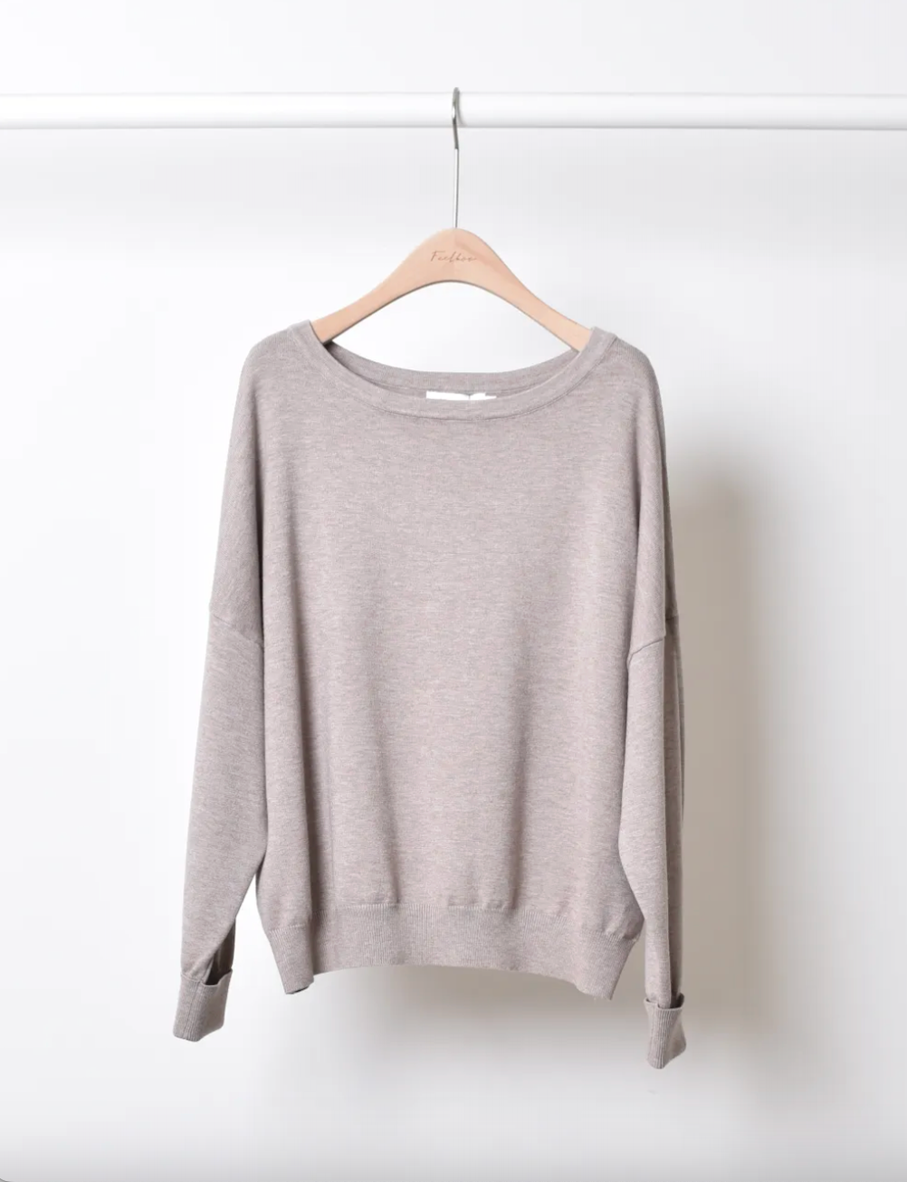 Fabulous Gifts Fashion Heavy Knit Scoop Sweater Taupe Xs/S by Weirs of Baggot Street