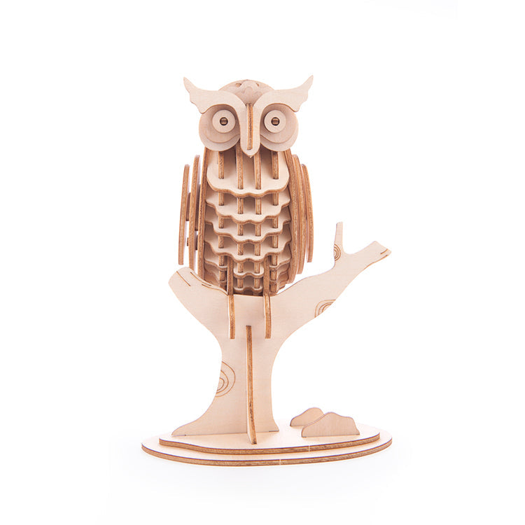 Kikkerland Owl 3d Wooden Puzzle