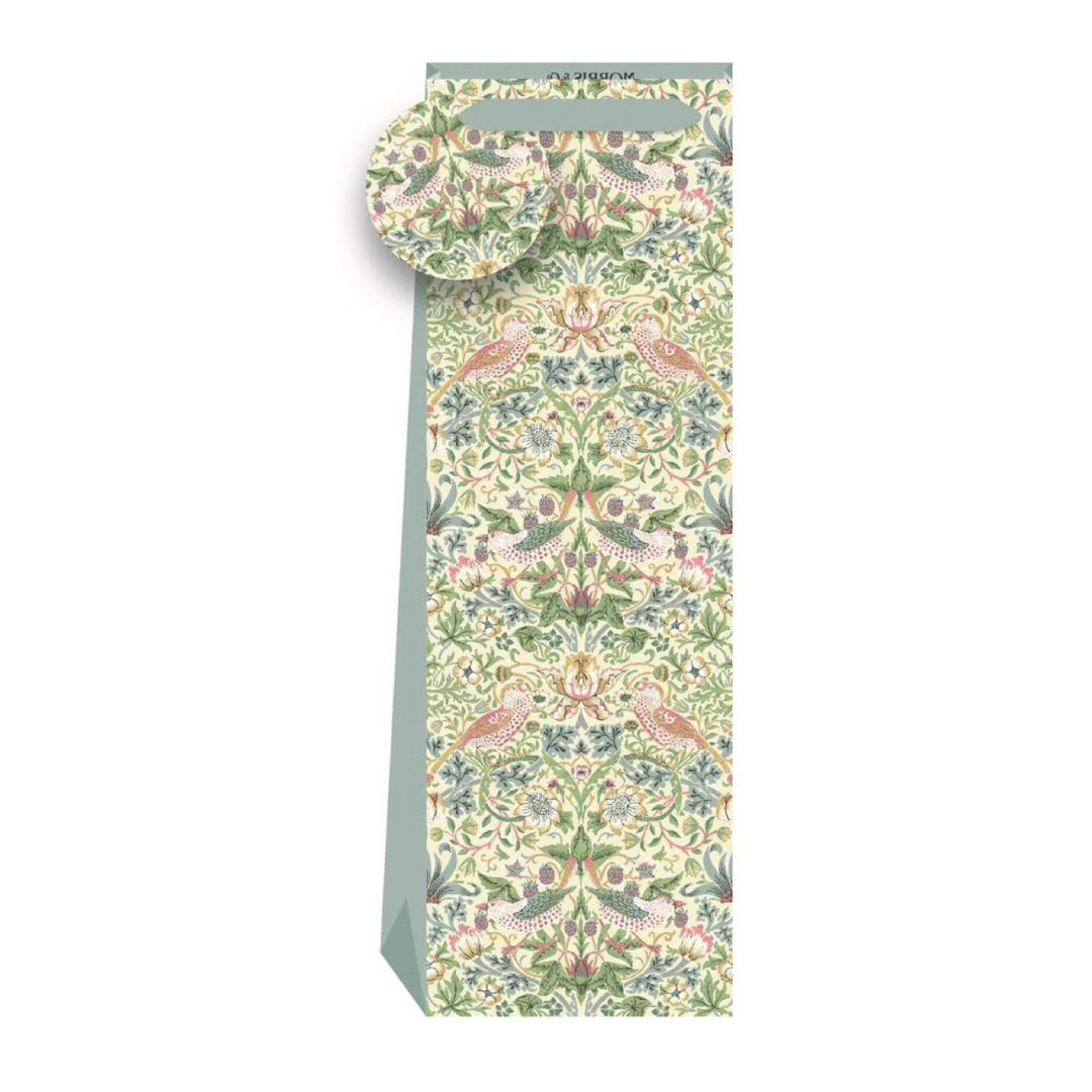 Gift Bag Bottle - Morris&Co. Gift Bag - Strawberry Thief Spring - Finishing Touches Party Time by Weirs of Baggot Street