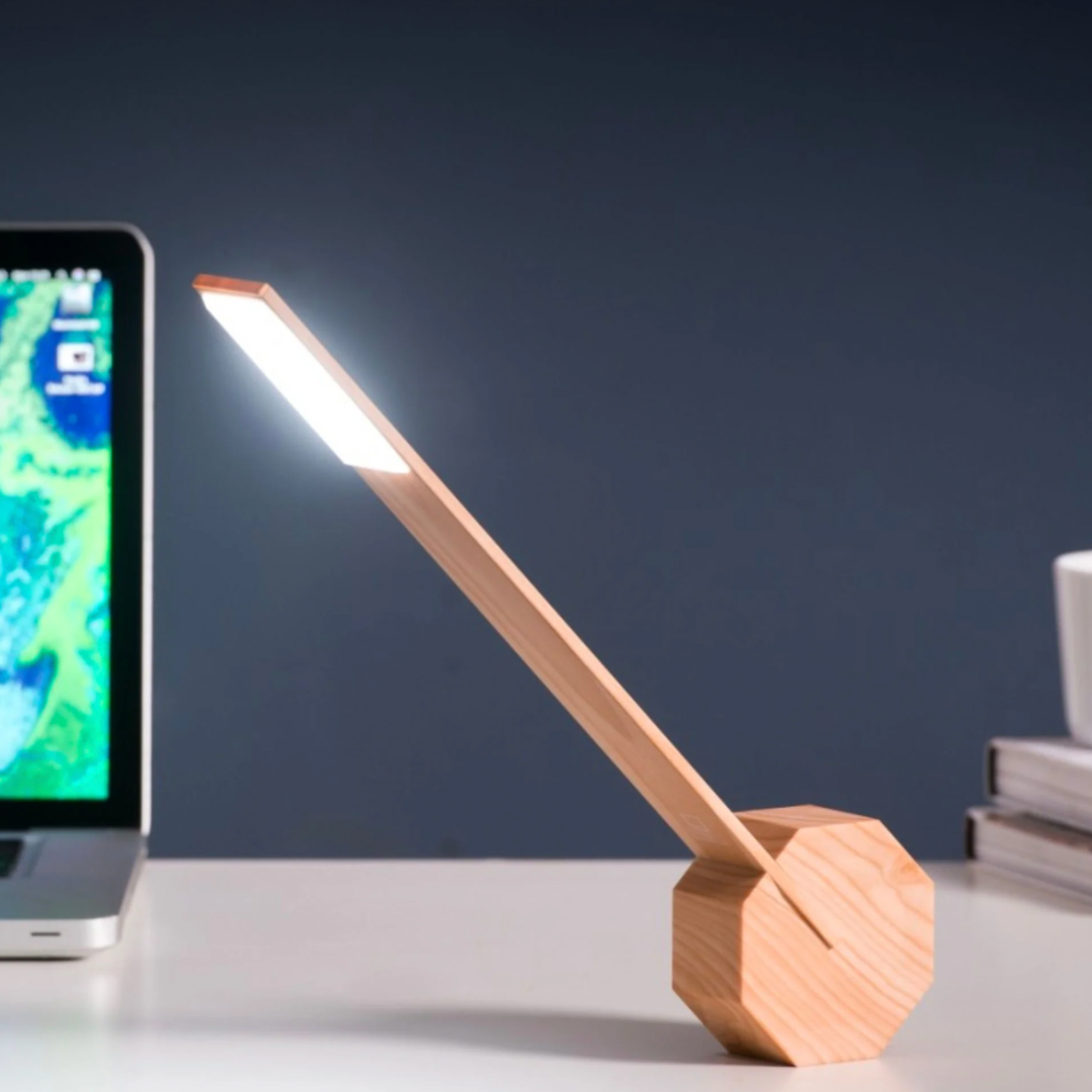 Gingko Design | Octagon One Desk Lamp Maple by Weirs of Baggot Street