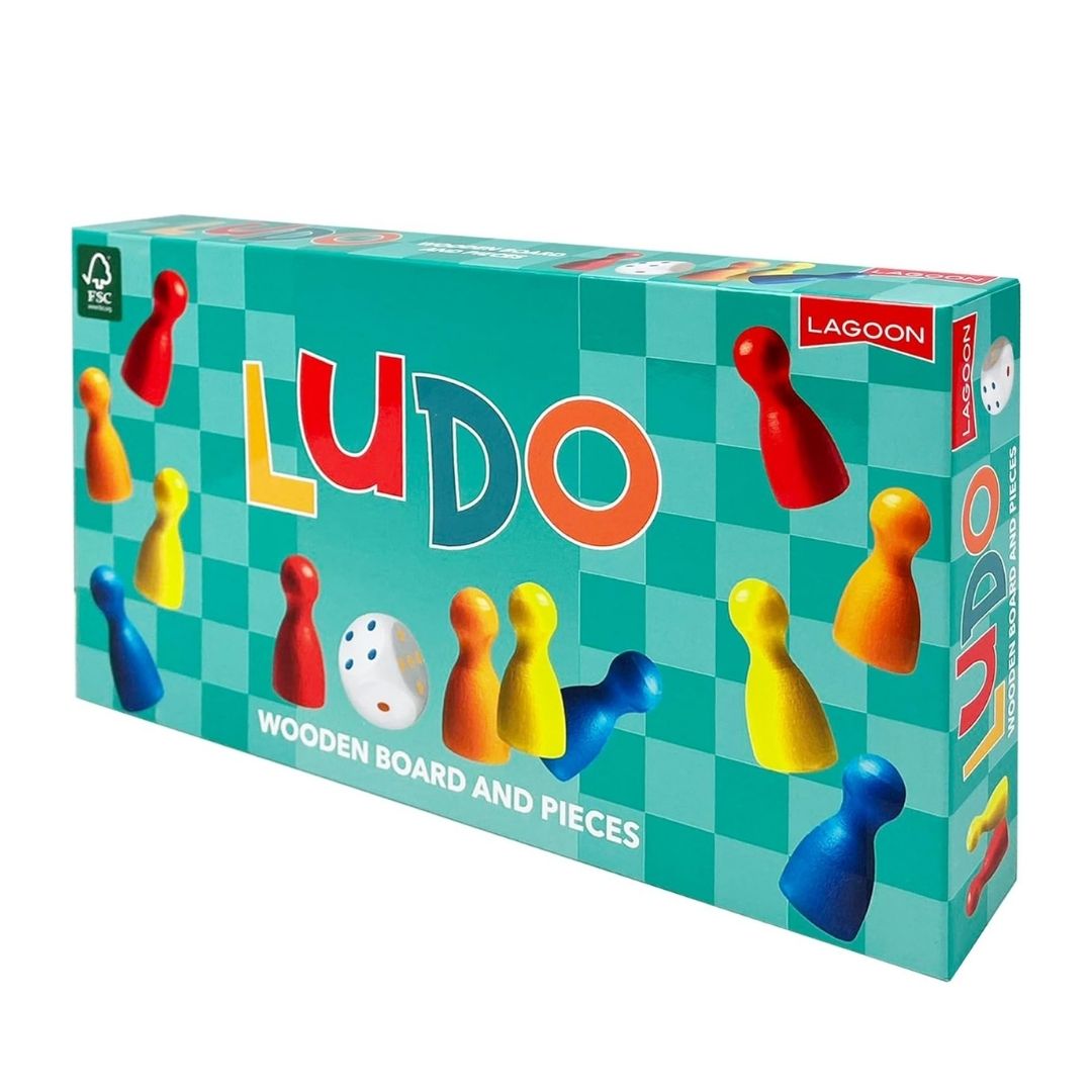Kids Games | Lagoon Ludo Wooden Board Game by Weirs of Baggot Street