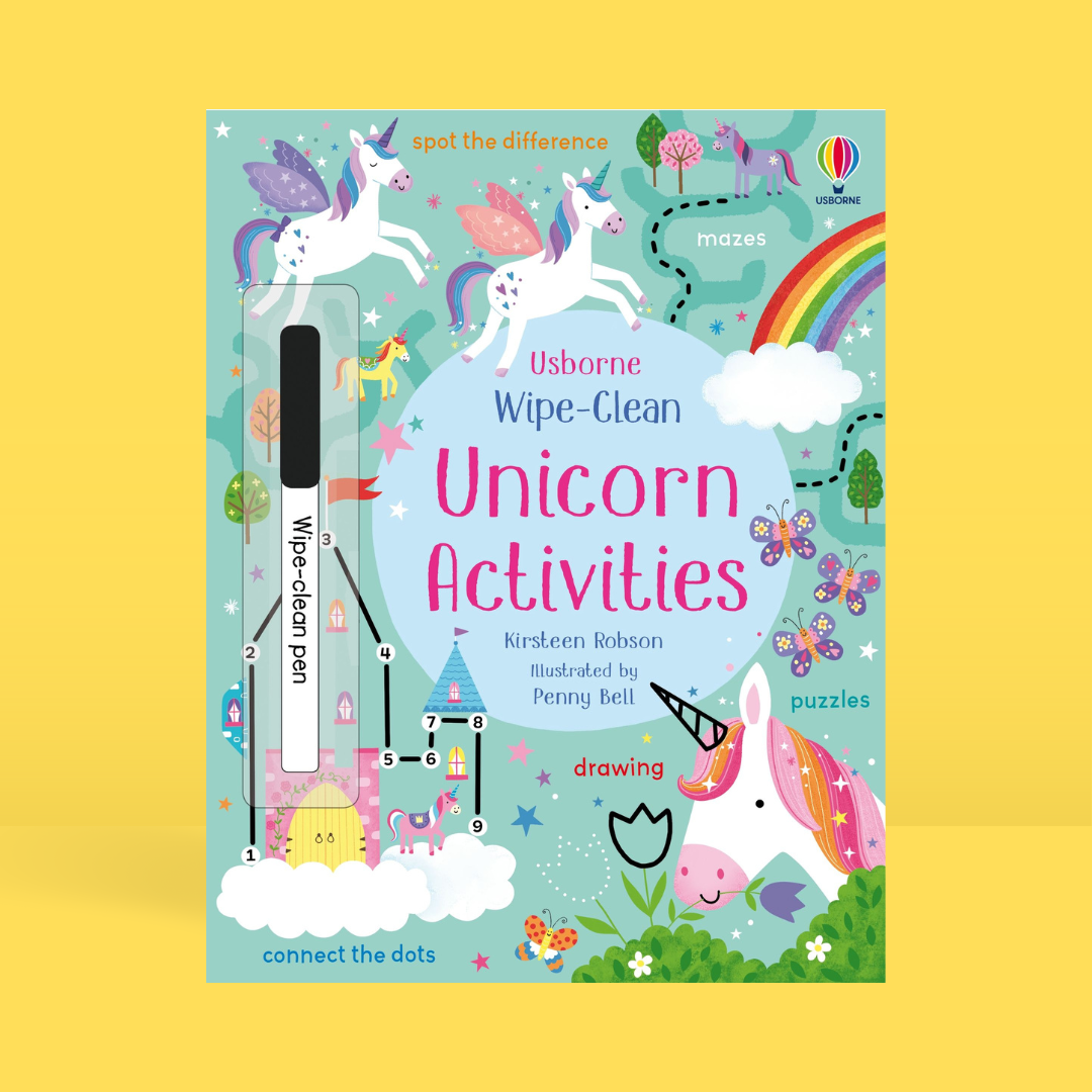 Little Bookworms | Usborne Wipe-Clean Unicorn Activities by Weirs of Baggot Street
