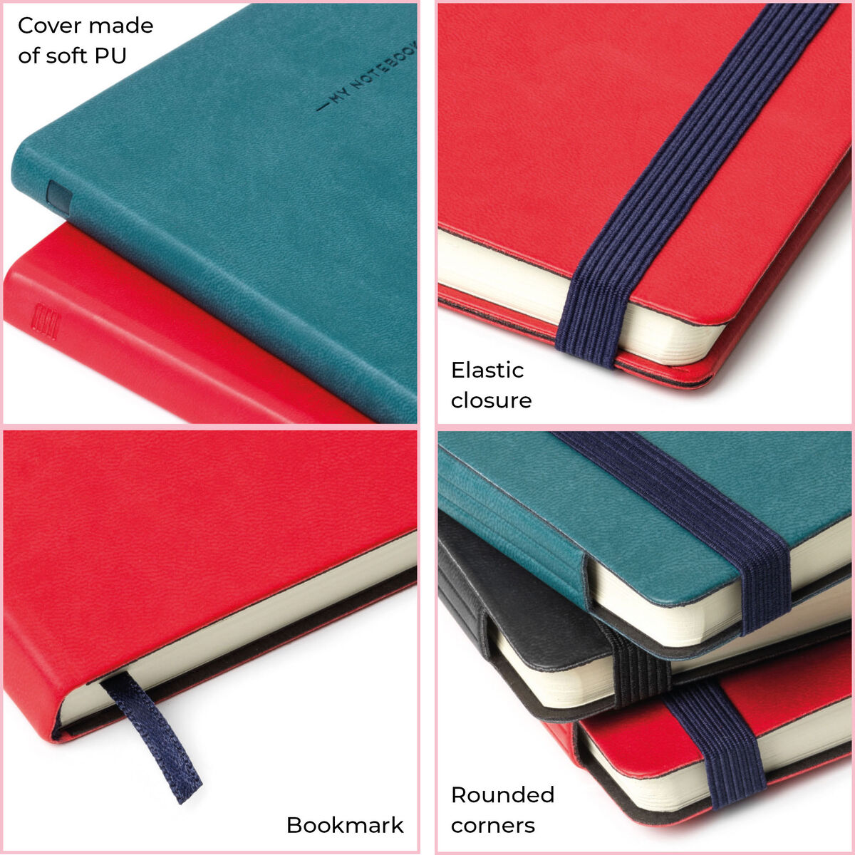 Notebooks - Legami My Notebook Small Plain - Red Passion by Weirs of Baggot Street