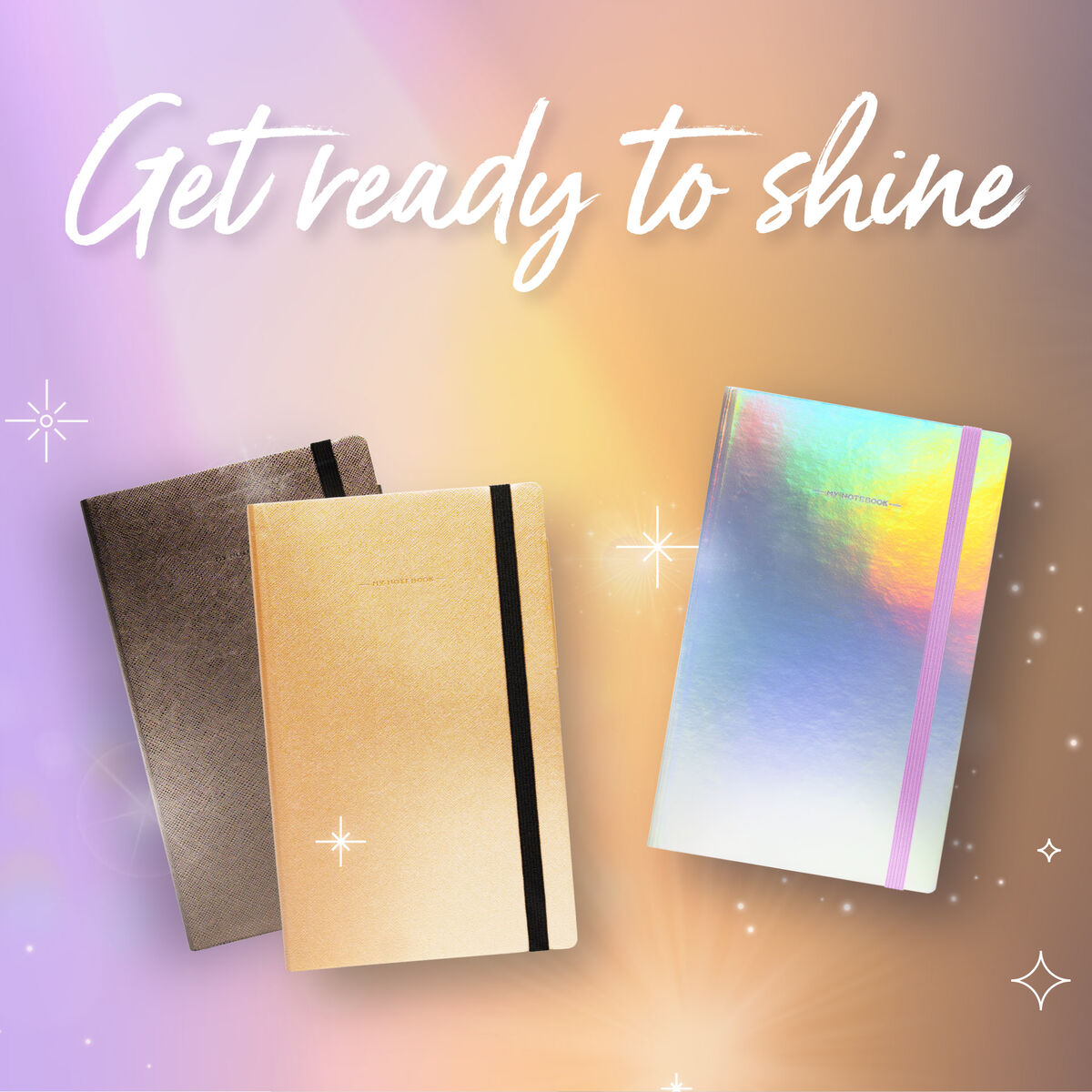 Notebooks | Legami Medium Notebook with lined pages Metallic Rose Gold by Weirs of Baggot Street