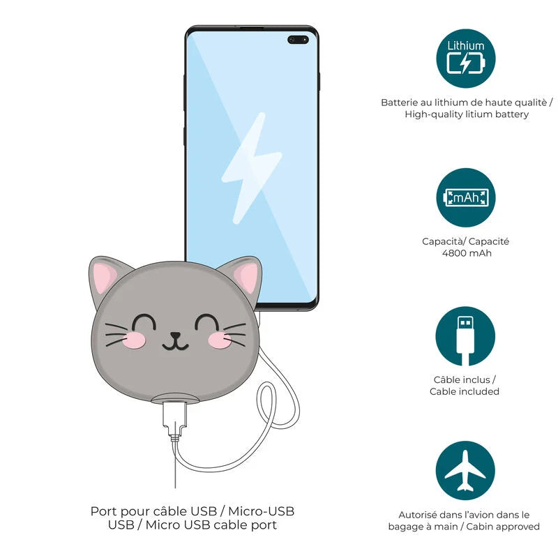 Portable Power Bank - My Super Power- Kitty