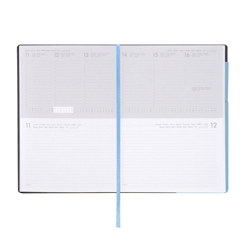 Stationery 2024 Diary | Legami 12 Month Large Daily Diary 2024 Crystal Blue by Weirs of Baggot Street