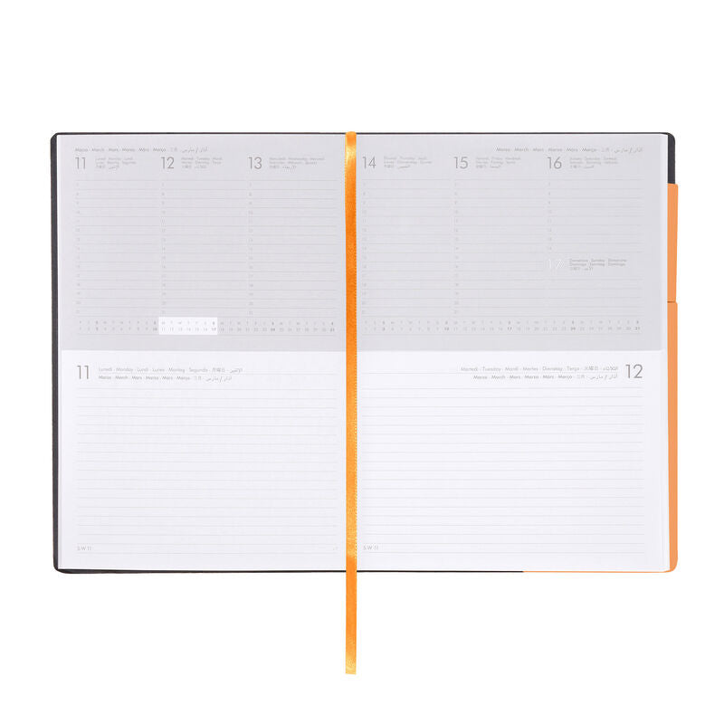 Stationery 2024 Diary | Legami 12 Month Large Daily Diary 2024 Fresh Apricot by Weirs of Baggot Street