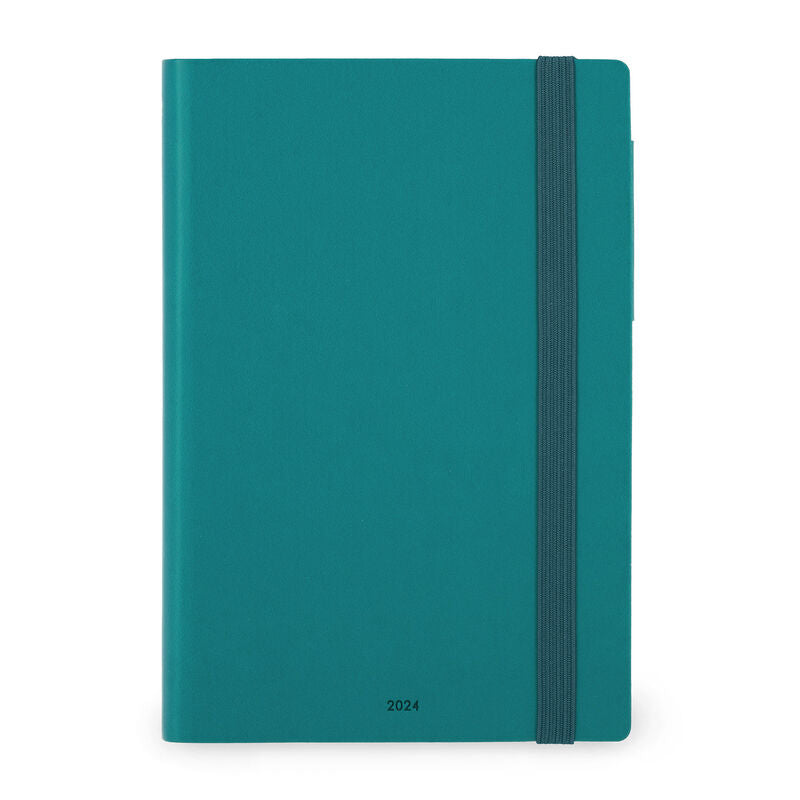 Stationery 2024 Diary | Legami 12 Month Large Daily Diary 2024 Malachite Green by Weirs of Baggot Street