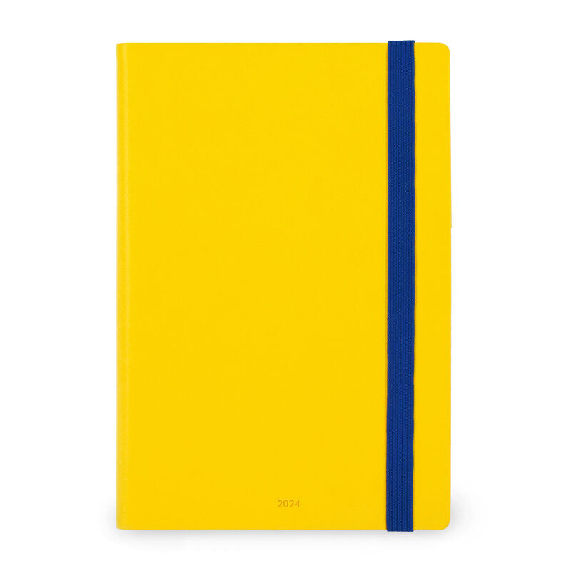 Stationery 2024 Diary | Legami 12 Month Large Daily Diary 2024 Yellow Freesia by Weirs of Baggot Street