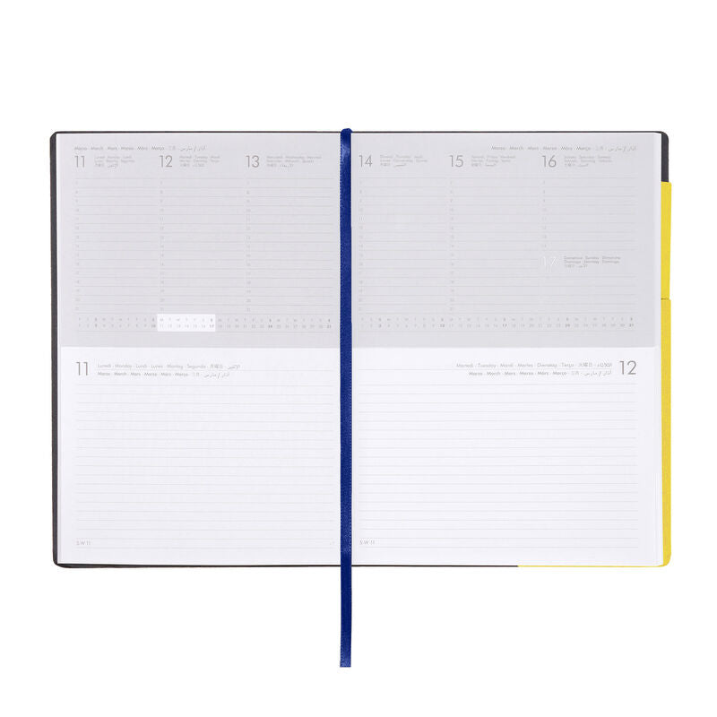 Stationery 2024 Diary | Legami 12 Month Large Daily Diary 2024 Yellow Freesia by Weirs of Baggot Street