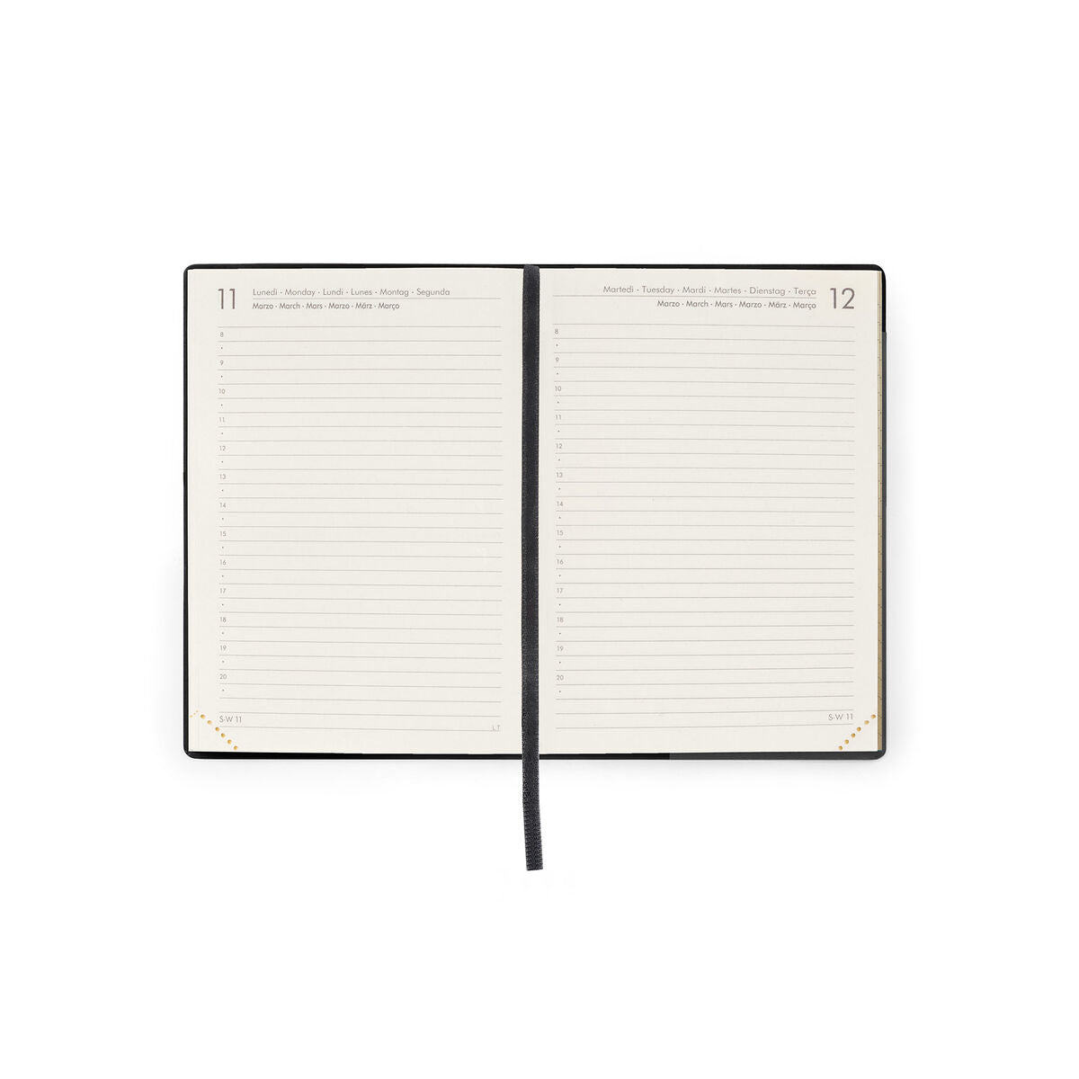 Stationery 2024 Diary | Legami 12 Month Small Daily Diary 2024 Black Onyx by Weirs of Baggot Street