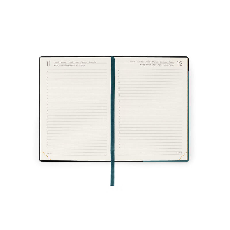 Stationery 2024 Diary | Legami 12 Month Small Daily Diary 2024 Malachite Green by Weirs of Baggot Street