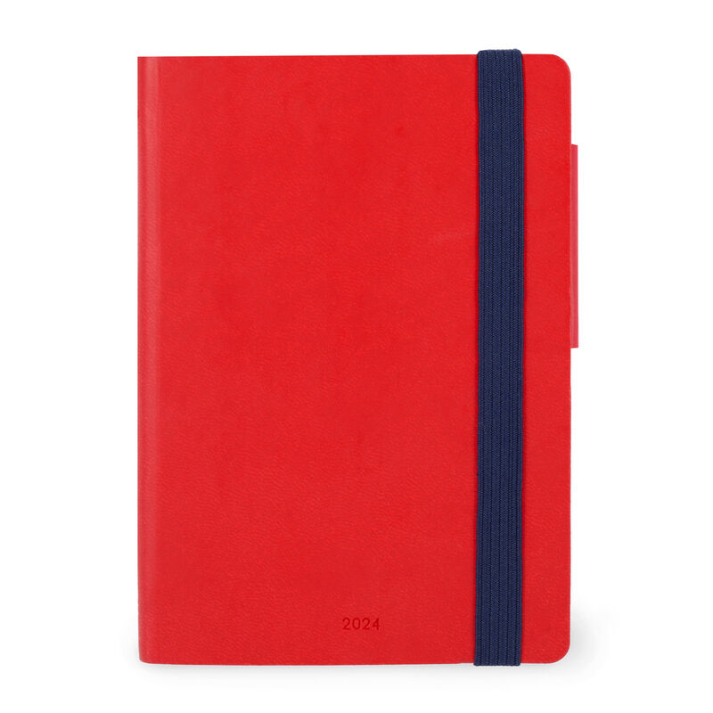 Stationery 2024 Diary | Legami 12 Month Small Daily Diary 2024 Red Passion by Weirs of Baggot Street