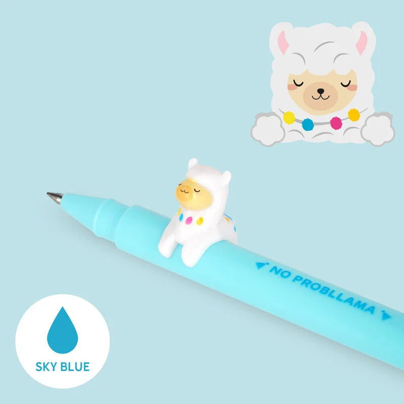 Stationery | Legami Gel Pen With Animal Decoration Llama by Weirs of Baggot Street