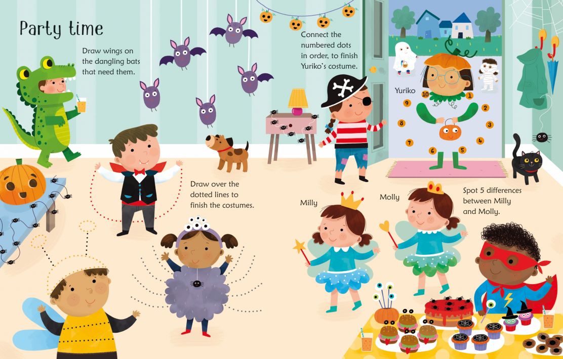 Little Bookworms | Usborne Wipe Clean Halloween Activities by Weirs of Baggot Street