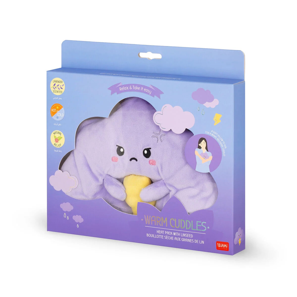 Legami Heat Pack With Linseed - Warm Cuddles- Flash Cloud