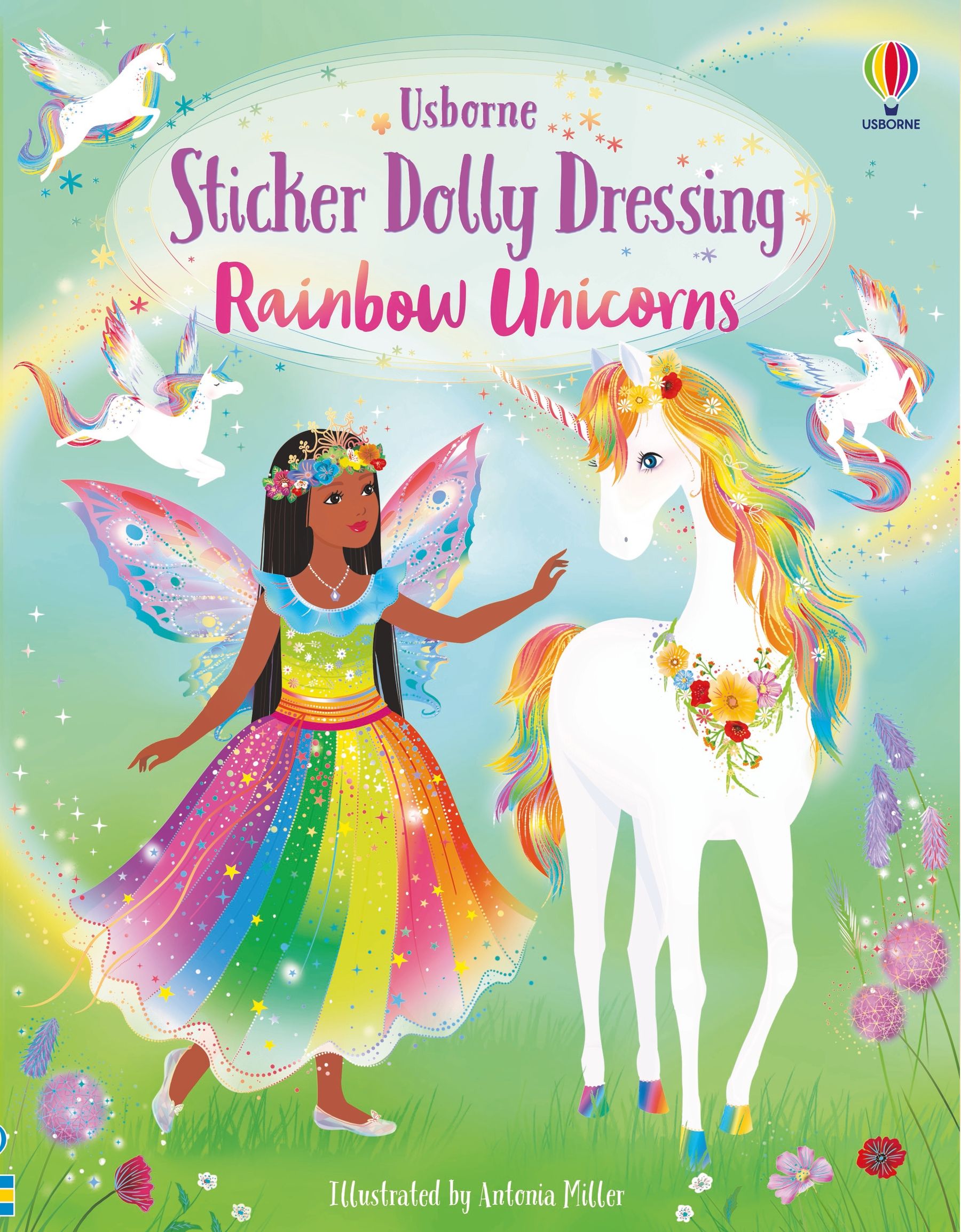 Little Bookworms | Usborne Sticker Dolly Dressing Rainbow Unicorn by Weirs of Baggot Street