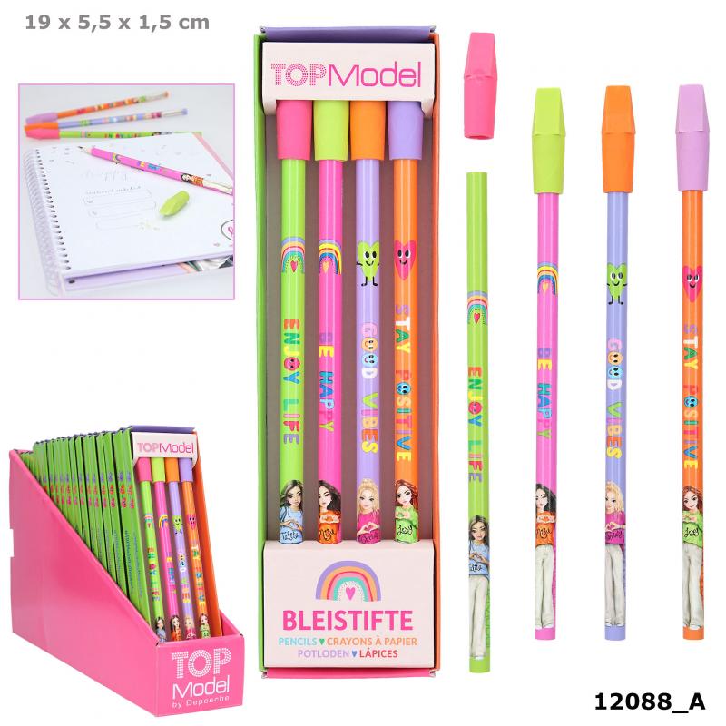 Bubs & Kids | Topmodel Pencil-Set With Eraser-Topper Selflove by Weirs of Baggot Street