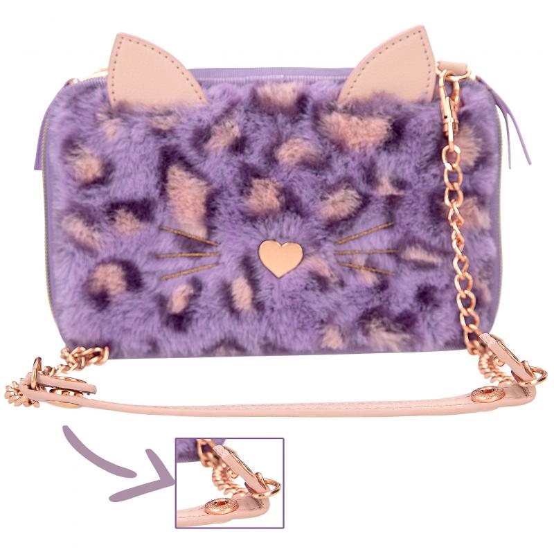 Bubs & Kids | Topmodel Double Pencil Case With Metal Chain Lilac Leo Love by Weirs of Baggot Street